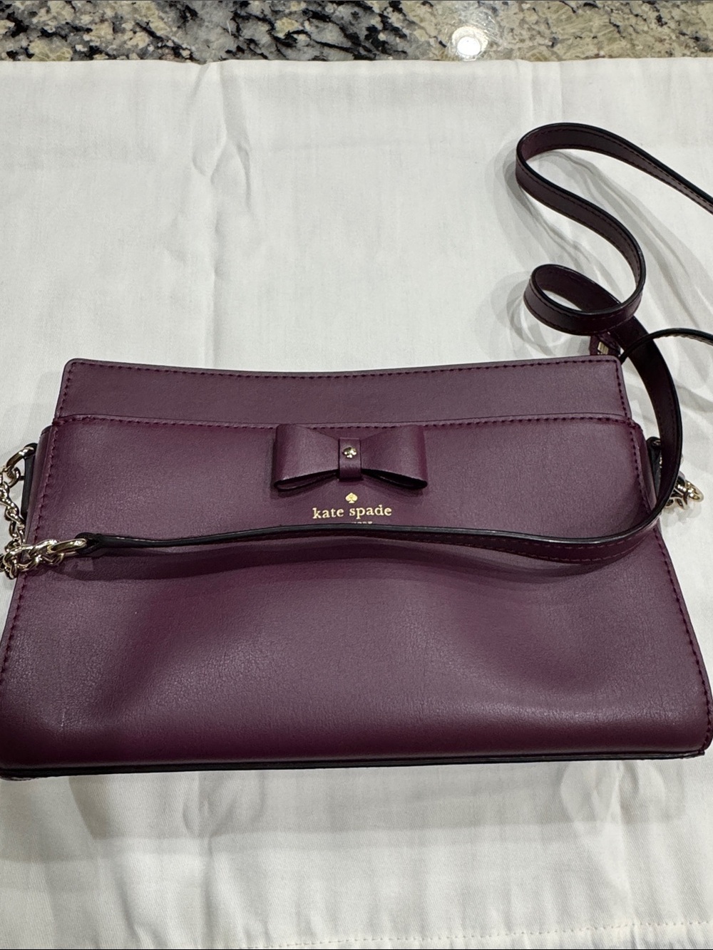 NWOT kate spade Plum Bow Crossbody Bag
